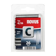 СКОБИ ЗА ТАКЕР ТИП С 4 26 ММ NOVUS 1100 БРОЯ СКОБИ ЗА ТАКЕР ТИП С 4 26 ММ NOVUS 1100 БРОЯ