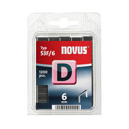 СКОБИ ЗА ТАКЕР ТИП D 53F 6 ММ NOVUS 1200 БРОЯ СКОБИ ЗА ТАКЕР ТИП D 53F 6 ММ NOVUS 1200 БРОЯ