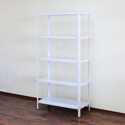 **СТЕЛАЖ STELT 196x90x40/5x85 W@ **СТЕЛАЖ STELT 196x90x40/5x85 W@