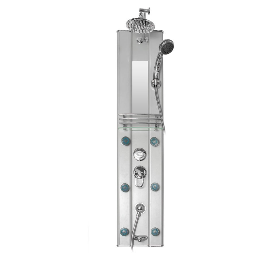 Душ панел SYNCHRO AED6804C с хидромасаж, сив