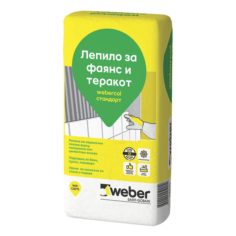 **ЛЕП. ПЛОЧКИ WEBER.COL СИВ 25KG **ЛЕП. ПЛОЧКИ WEBER.COL СИВ 25KG