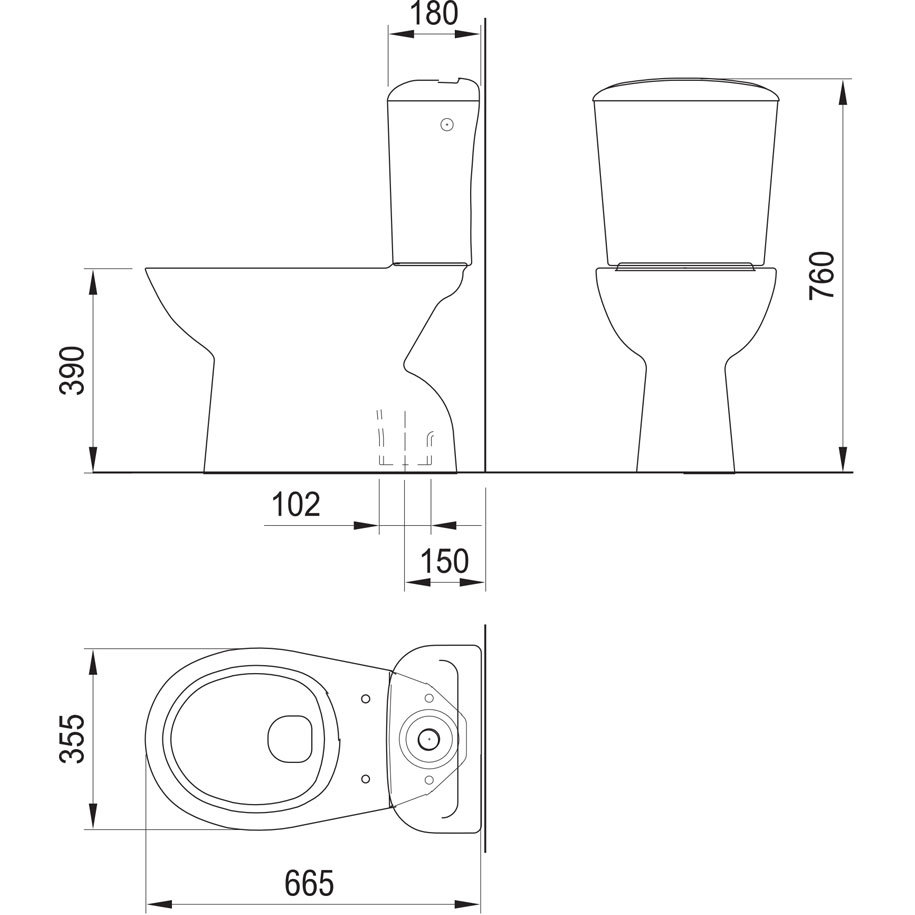 Dual flush button for full or reduced rinse