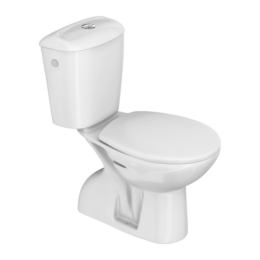 FAYANS CANTO Close-Coupled Toilet — Ceramic Pan with Vertical Outlet and Soft-Close Seat