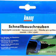 РАПИДНИ ВИНТОВЕ ЗА ГИПСКАРТОН TN25MM/200БР KNAUF РАПИДНИ ВИНТОВЕ ЗА ГИПСКАРТОН TN25MM/200БР KNAUF