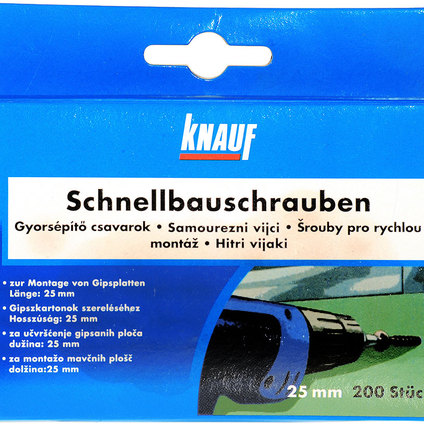 РАПИДНИ ВИНТ. TN25MM/200БР.ЗА ГИПСКАРТ. РАПИДНИ ВИНТ. TN25MM/200БР.ЗА ГИПСКАРТ.