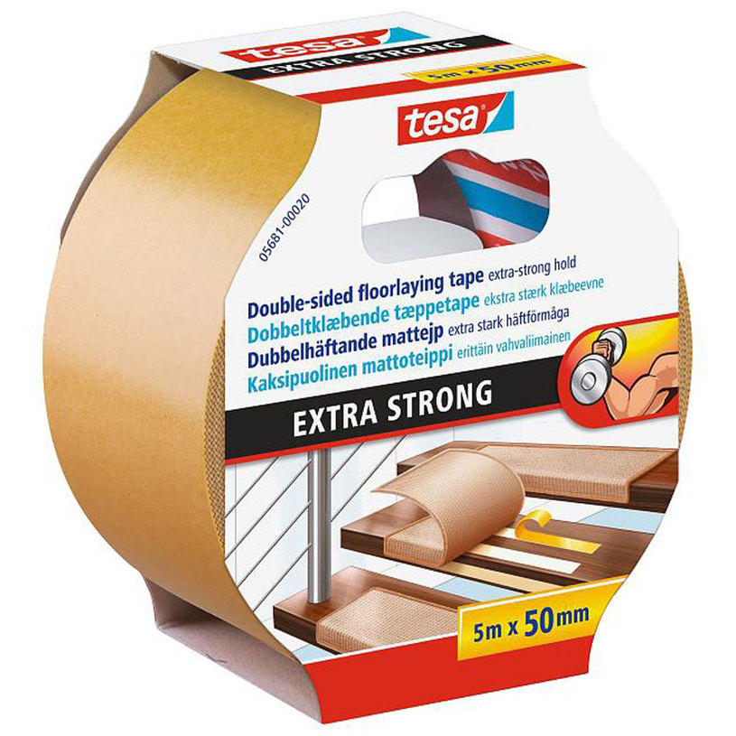 TESA ДВОЙНАЛЕПЯЩА ЕКСТРА СИЛА 5 m/50 mm TESA ДВОЙНАЛЕПЯЩА ЕКСТРА СИЛА 5 m/50 mm