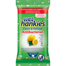 ВЛАЖНИ КЪРПИЧКИ LEMON 15БР WET HANKIES ВЛАЖНИ КЪРПИЧКИ LEMON 15БР WET HANKIES