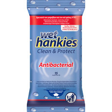 ВЛАЖНИ КЪРПИЧКИ ANTIBACTERIAL 15БР WET HANKIES ВЛАЖНИ КЪРПИЧКИ ANTIBACTERIAL 15БР WET HANKIES
