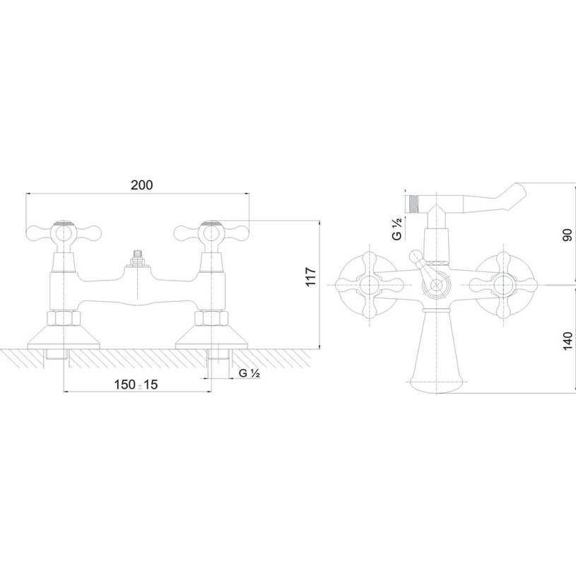 ***СМЕСИТЕЛ РЕТРО ЗА ВАНА/ДУШ 6006851 ***СМЕСИТЕЛ РЕТРО ЗА ВАНА/ДУШ 6006851