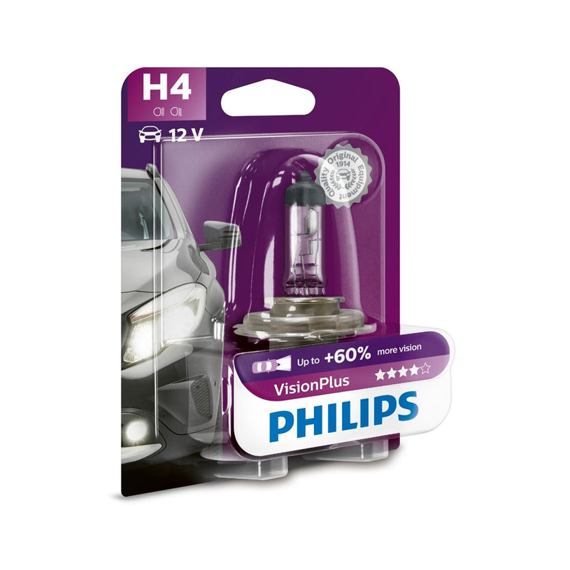 КРУШКА H4 VISIONPLUS +50% 12V H4 60/ 55W КРУШКА H4 VISIONPLUS +50% 12V H4 60/ 55W