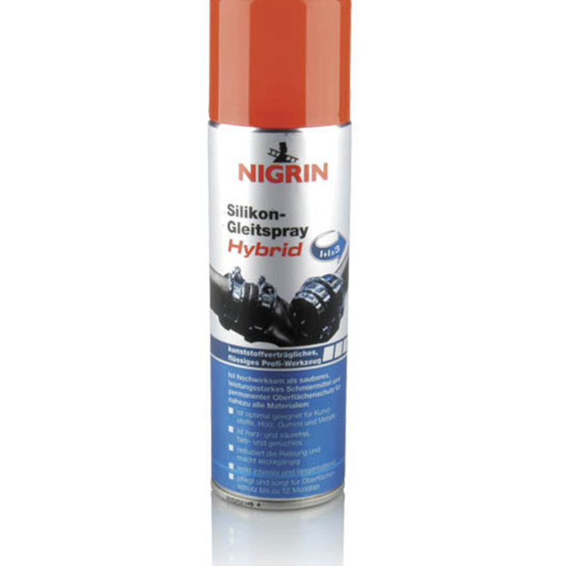 NIGRIN PERFORMANCE Silicone Lubricant Spray — for plastic, rubber, wood and metal