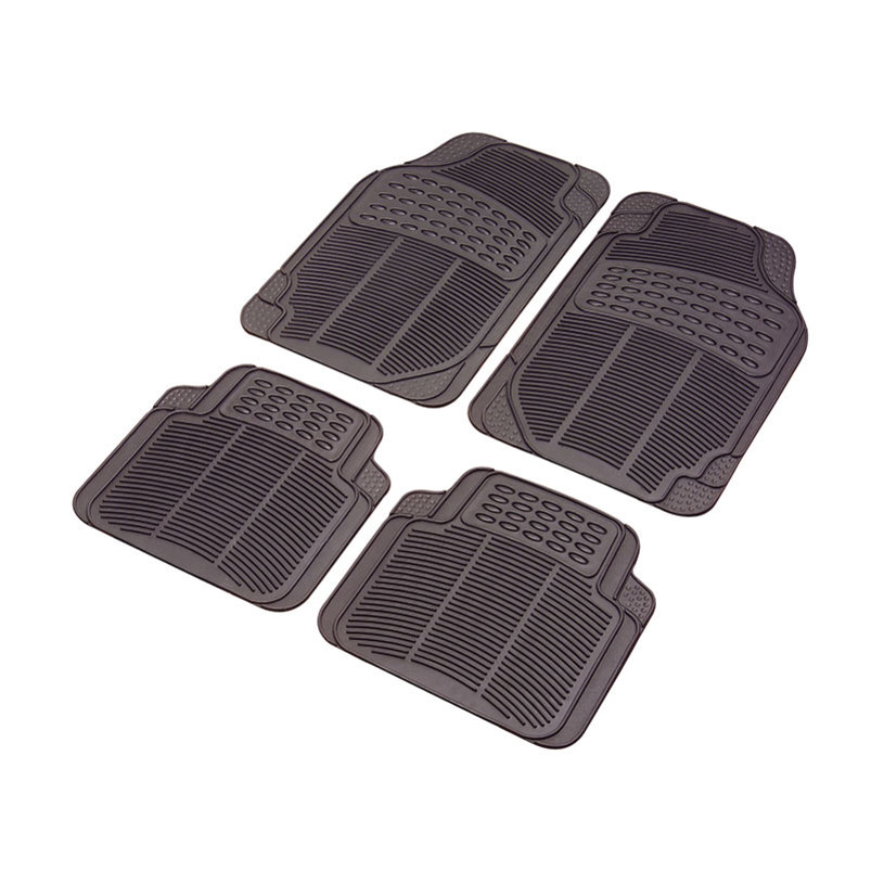 COMFORT Car Floor Mats, PVC, Set of 4, Universal Fit, Black