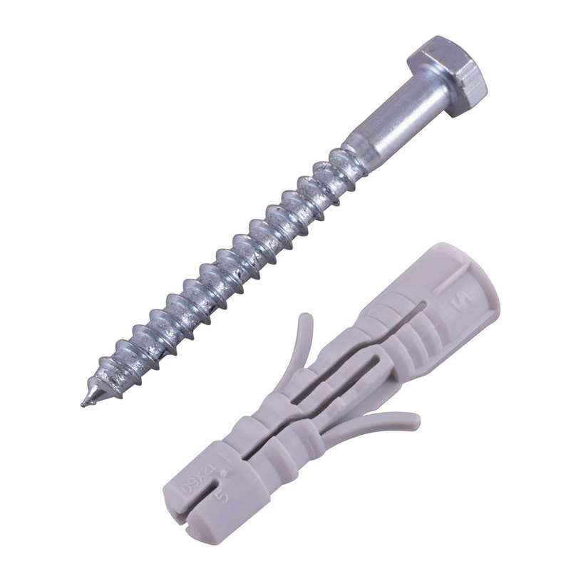 УНИВ. ДЮБЕЛ + ВИНТ ПО DIN571 12X60 / 8/8 УНИВ. ДЮБЕЛ + ВИНТ ПО DIN571 12X60 / 8/8