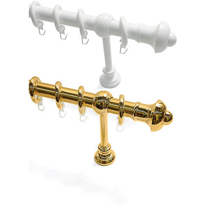 КОРНИЗ БИФО 28/ 120СМ, МЕТ/ПЛАСТМ. БЯЛО КОРНИЗ БИФО 28/ 120СМ, МЕТ/ПЛАСТМ. БЯЛО