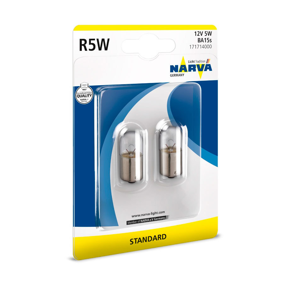 АВТО КРУШКА NARVA R5W 12V 5W — комплект 2 броя