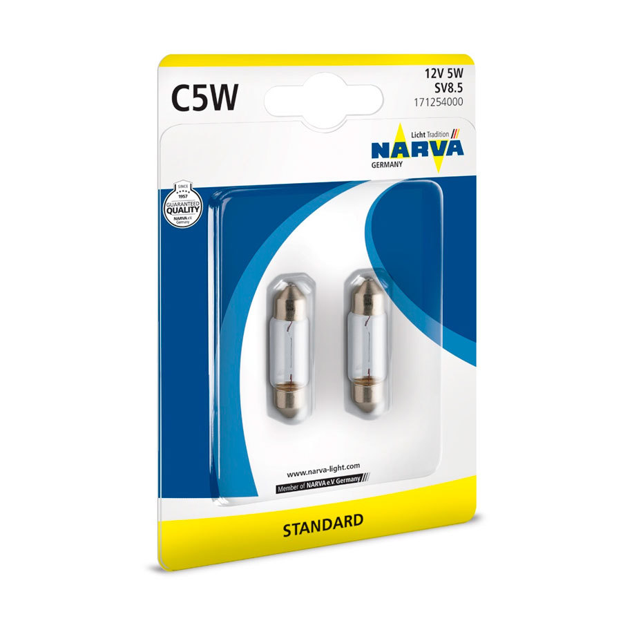 АВТО КРУШКА NARVA C5W 12 V 5 W, комплект 2 броя