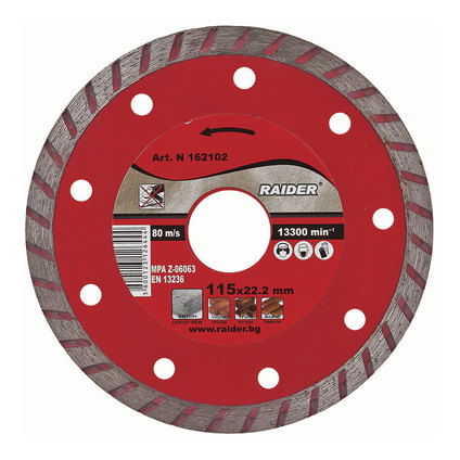 Диск диамантен Turbo 115x22.2mm RD-DD05 Диск диамантен Turbo 115x22.2mm RD-DD05