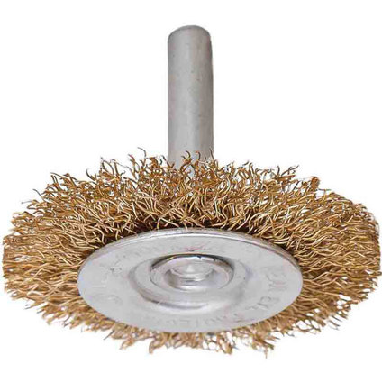 Четка за бормаш. плоска месинг 75мм,3 Четка за бормаш. плоска месинг 75мм,3