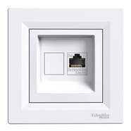 Розетка комп бяла RJ45 Cat.5e IP20 Asfor Розетка комп бяла RJ45 Cat.5e IP20 Asfor