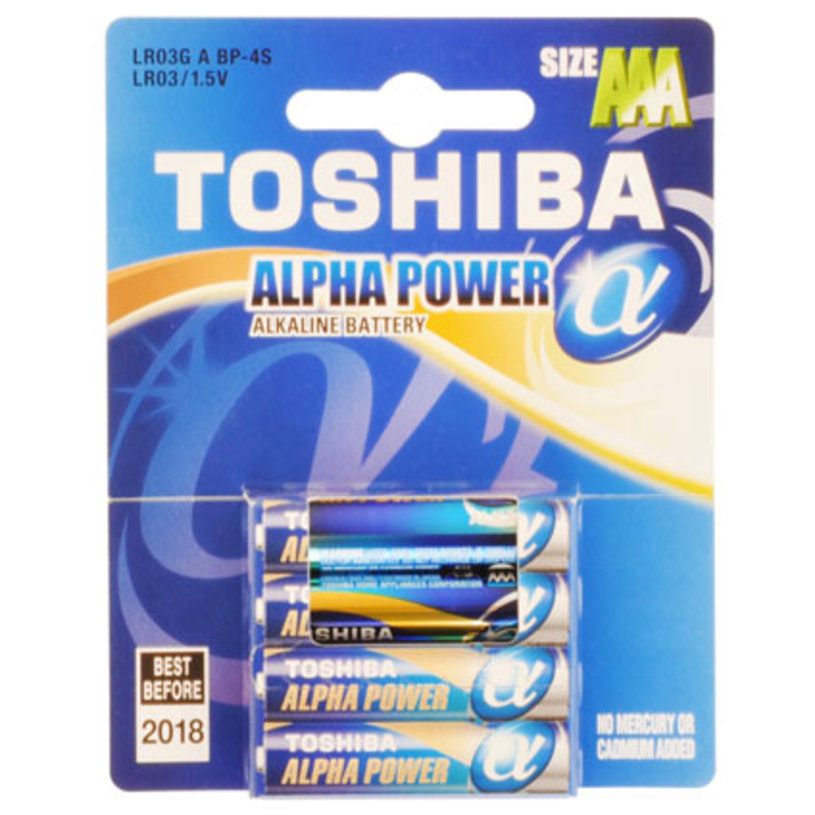 БАТЕРИЯ TOSHIBA ALPHA POWER LR03(X4) БАТЕРИЯ TOSHIBA ALPHA POWER LR03(X4)