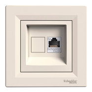 Розетк комп крем RJ45 Cat.5e IP20 Asfora Розетк комп крем RJ45 Cat.5e IP20 Asfora