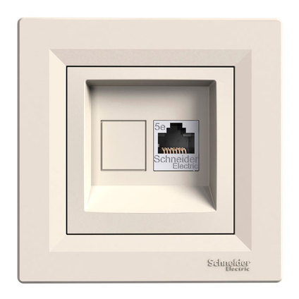 Розетк комп крем RJ45 Cat.5e IP20 Asfora Розетк комп крем RJ45 Cat.5e IP20 Asfora