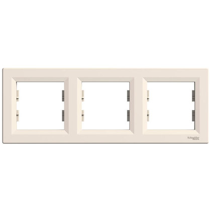Рамка тройна крем IP20 Asfora Рамка тройна крем IP20 Asfora