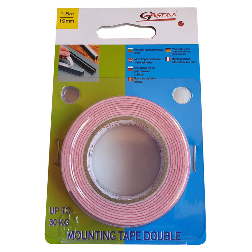 ***ДВОЙНОЗАЛЕПВАЩА ЛЕНТА 1.5m/19mm ***ДВОЙНОЗАЛЕПВАЩА ЛЕНТА 1.5m/19mm