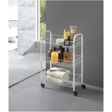 СТЕЛАЖ НА КОЛЕЛА SIENA-3НИВА 41x23x63СМ СТЕЛАЖ НА КОЛЕЛА SIENA-3НИВА 41x23x63СМ