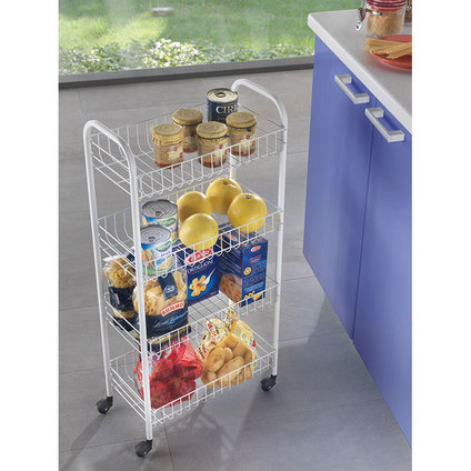 СТЕЛАЖ НА КОЛЕЛА PISA 4 НИВА 41x23x84СМ СТЕЛАЖ НА КОЛЕЛА PISA 4 НИВА 41x23x84СМ