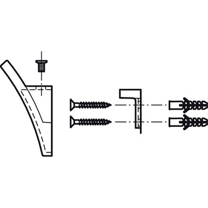 Закачалка хром, полиран, 25x56 мм Закачалка хром, полиран, 25x56 мм