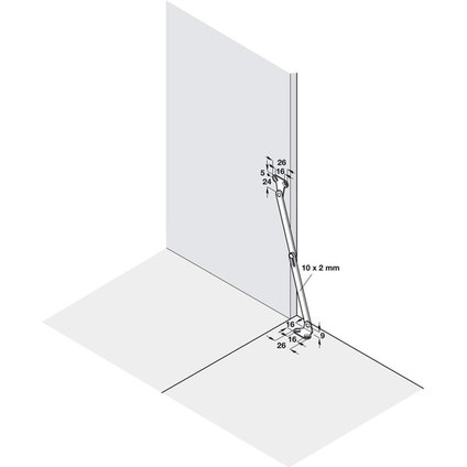 Ножица за клапваща врата никел 250мм 2бр Ножица за клапваща врата никел 250мм 2бр