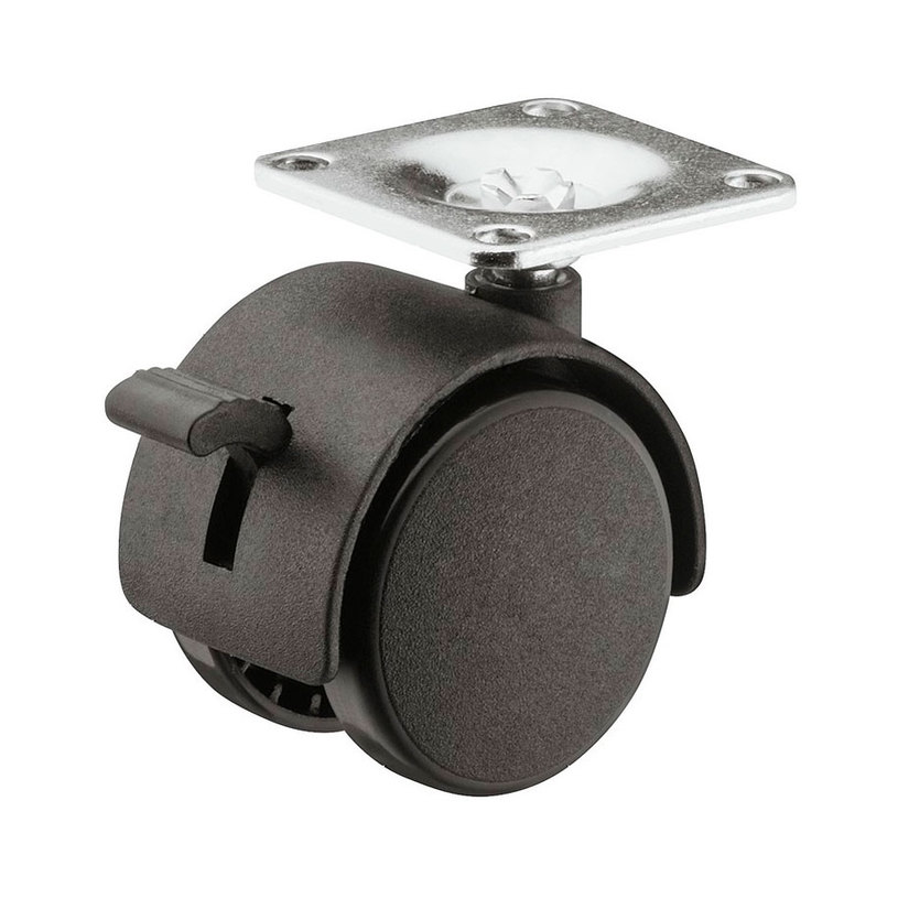 Мебелно колело със стопер ф50мм Мебелно колело със стопер ф50мм