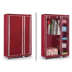 ТЕКСТИЛЕН ГАРДЕРОБ 110/45/175 ЧЕРВЕН INTRADEDEPO ТЕКСТИЛЕН ГАРДЕРОБ 110/45/175 ЧЕРВЕН INTRADEDEPO