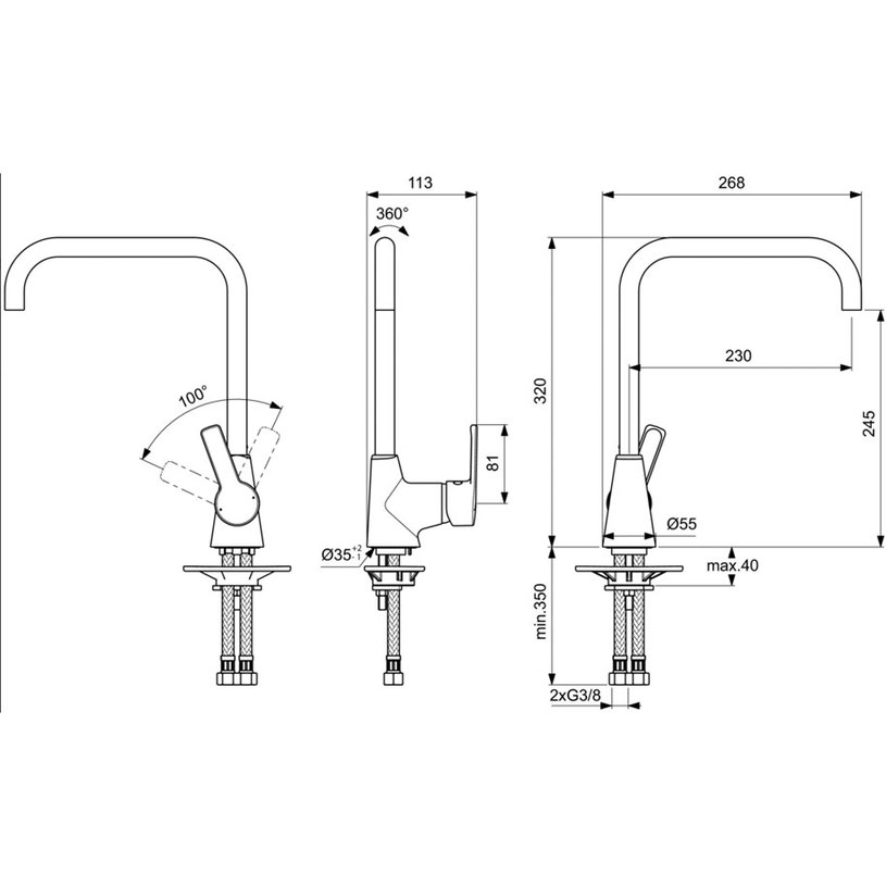 B0879AA CALISTA СМЕСИТЕЛ ЗА КУХНЯ ВИСОК B0879AA CALISTA СМЕСИТЕЛ ЗА КУХНЯ ВИСОК