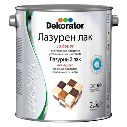 DEKORATOR ЛАЗУРЕН ЛАК БЕЗЦВЕТЕН 2.5 L DEKORATOR ЛАЗУРЕН ЛАК БЕЗЦВЕТЕН 2.5 L