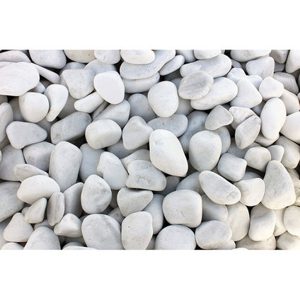 Бели декоративни камъчета 2-4 см - 10кг
