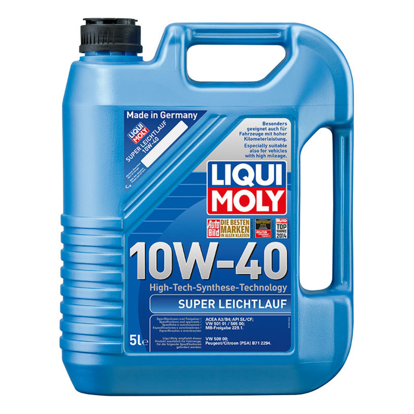 Моторно масло LIQUI MOLY Super Leichtlauf 10W-40, 5 L — полусинтетично, за бензин и дизел