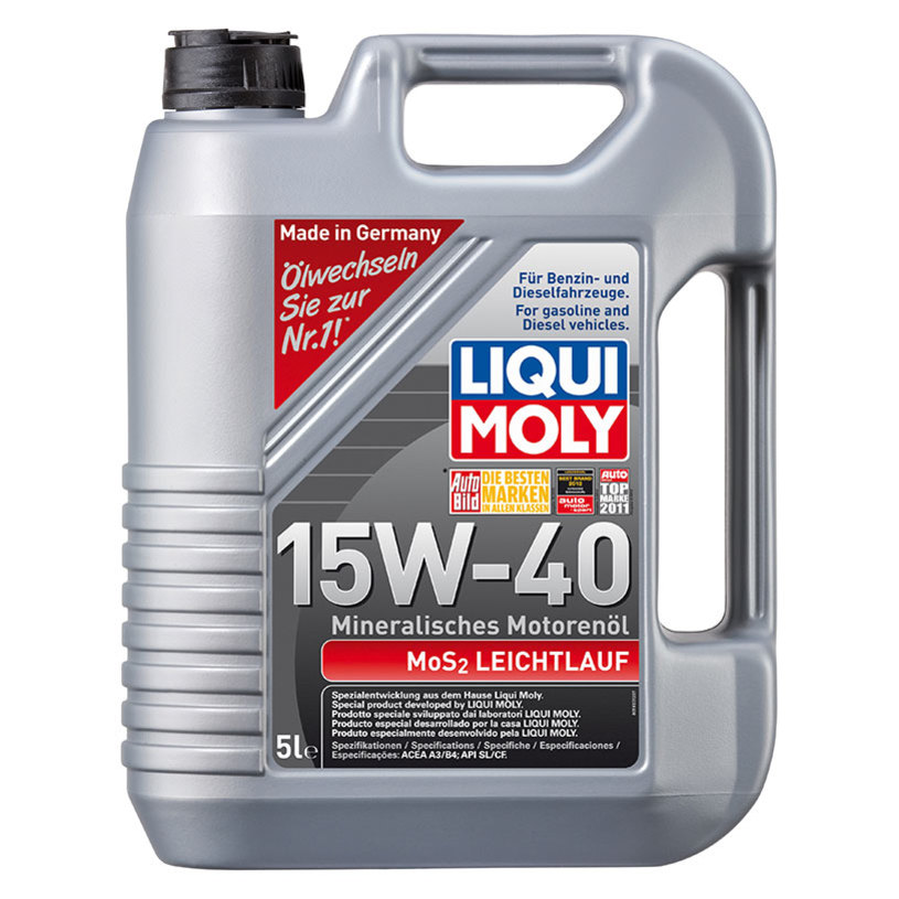 Моторно масло LIQUI MOLY MoS2 Leichtlauf 15W-40, 5 л, минерално