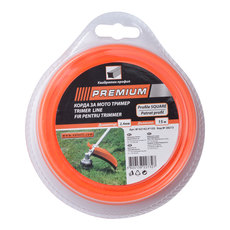 КОРДА ЗА ТРИМЕР ПРОФИЛ КВАДРАТ PREMIUM 2.4 ММ 15 М КОРДА ЗА ТРИМЕР ПРОФИЛ КВАДРАТ PREMIUM 2.4 ММ 15 М