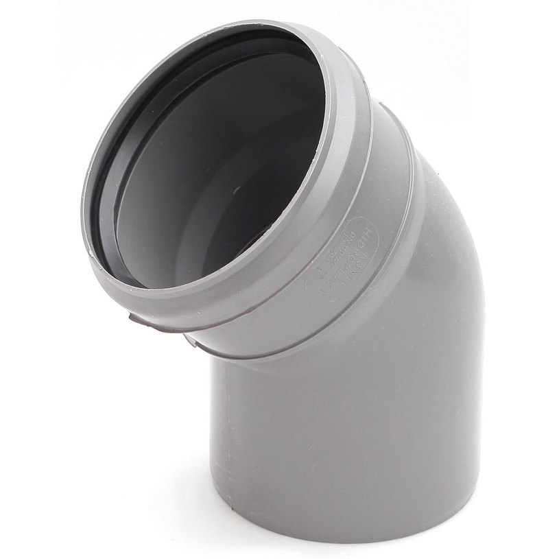 ППР дъга ф40/45градуса-сива с уплътнител ППР дъга ф40/45градуса-сива с уплътнител