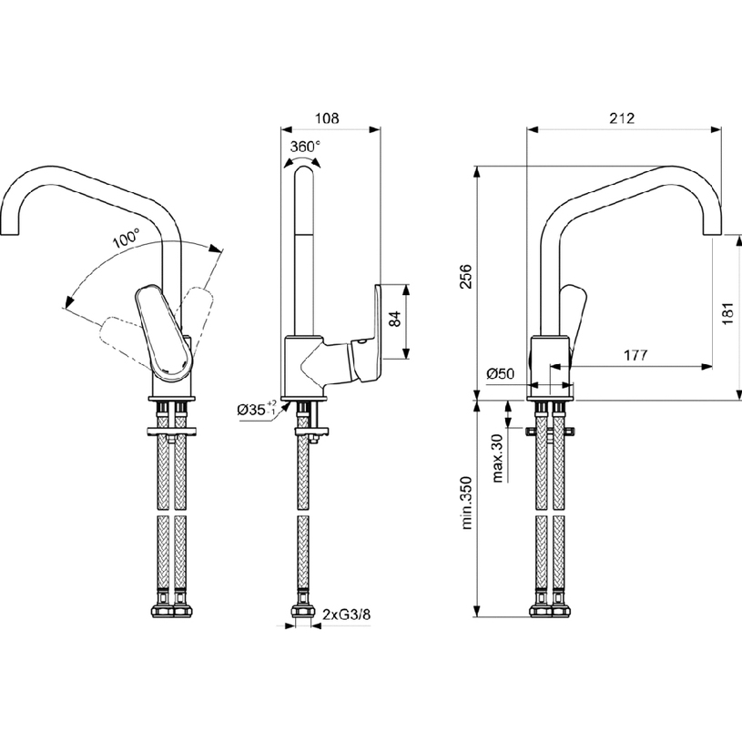 СМЕСИТ. SEVA L СТОЯЩ МИВ ВИС ЧУB 0968 AA СМЕСИТ. SEVA L СТОЯЩ МИВ ВИС ЧУB 0968 AA