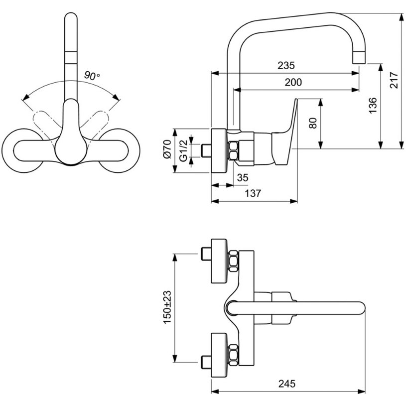 B0892AA SEVANEXT /FLOW/СМЕСИТЕЛ СТЕНЕН B0892AA SEVANEXT /FLOW/СМЕСИТЕЛ СТЕНЕН