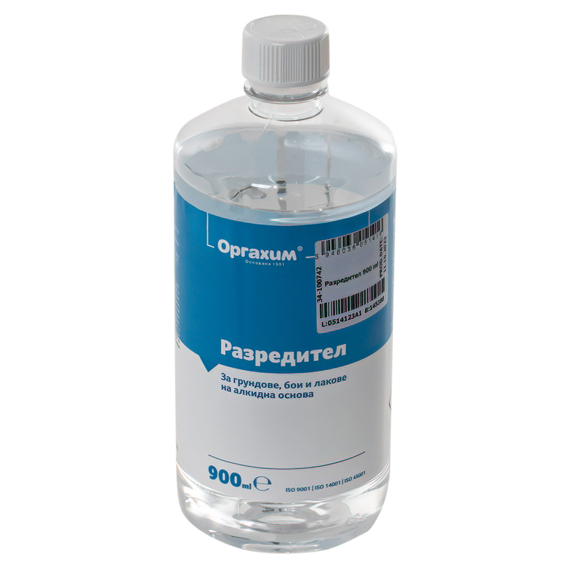 ORGACHIM РАЗРЕДИТЕЛ БЕЗЦВЕТЕН 900 ml ORGACHIM РАЗРЕДИТЕЛ БЕЗЦВЕТЕН 900 ml