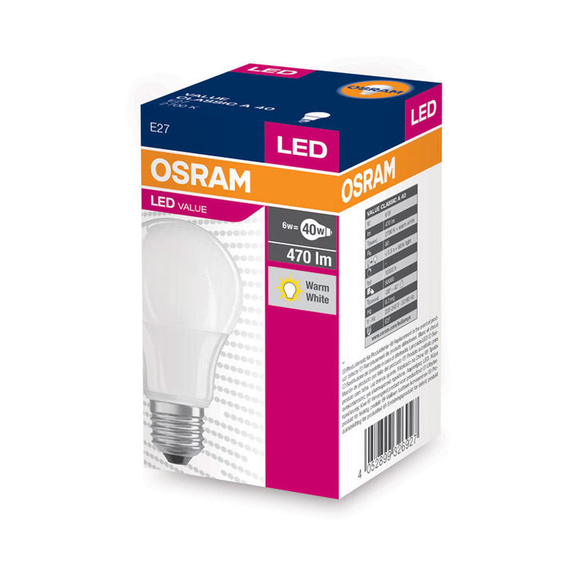 LED кр E27 6W 470Lm 2700K OSRAM LED кр E27 6W 470Lm 2700K OSRAM