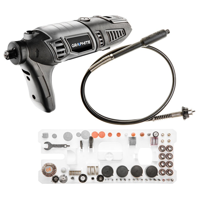 GRAPHITE МУЛТИШЛАЙФ 170W 190АКС. КУФАР GRAPHITE МУЛТИШЛАЙФ 170W 190АКС. КУФАР