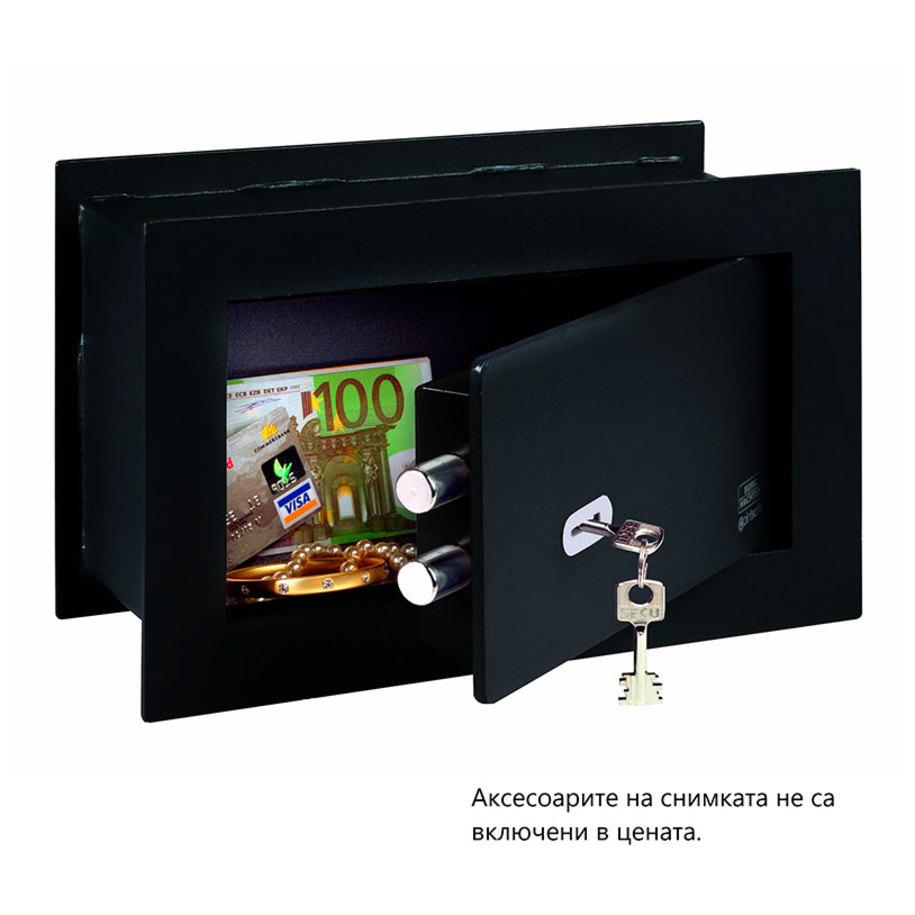 BURG-WÄCHTER PointSafe PW 1 S Wall Safe, Key Lock, 260x180x148 mm