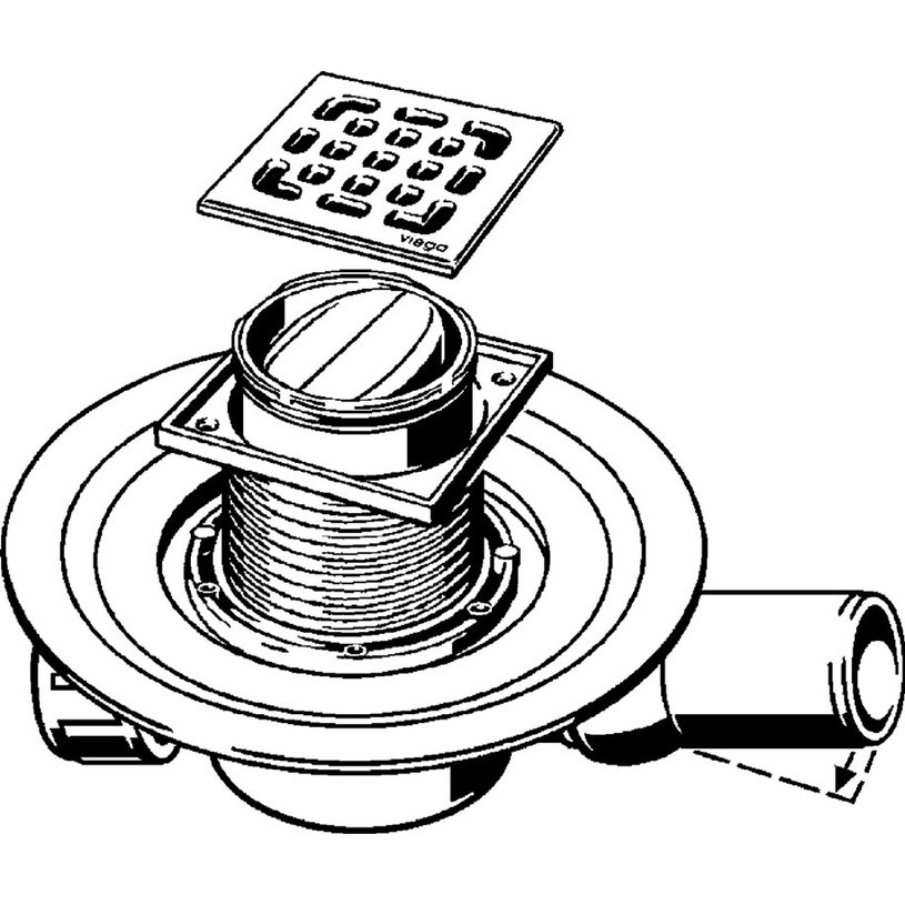 VIEGA ПОДОВ СИФОН ЗА БАНЯ 100x100 КЛАПА VIEGA ПОДОВ СИФОН ЗА БАНЯ 100x100 КЛАПА