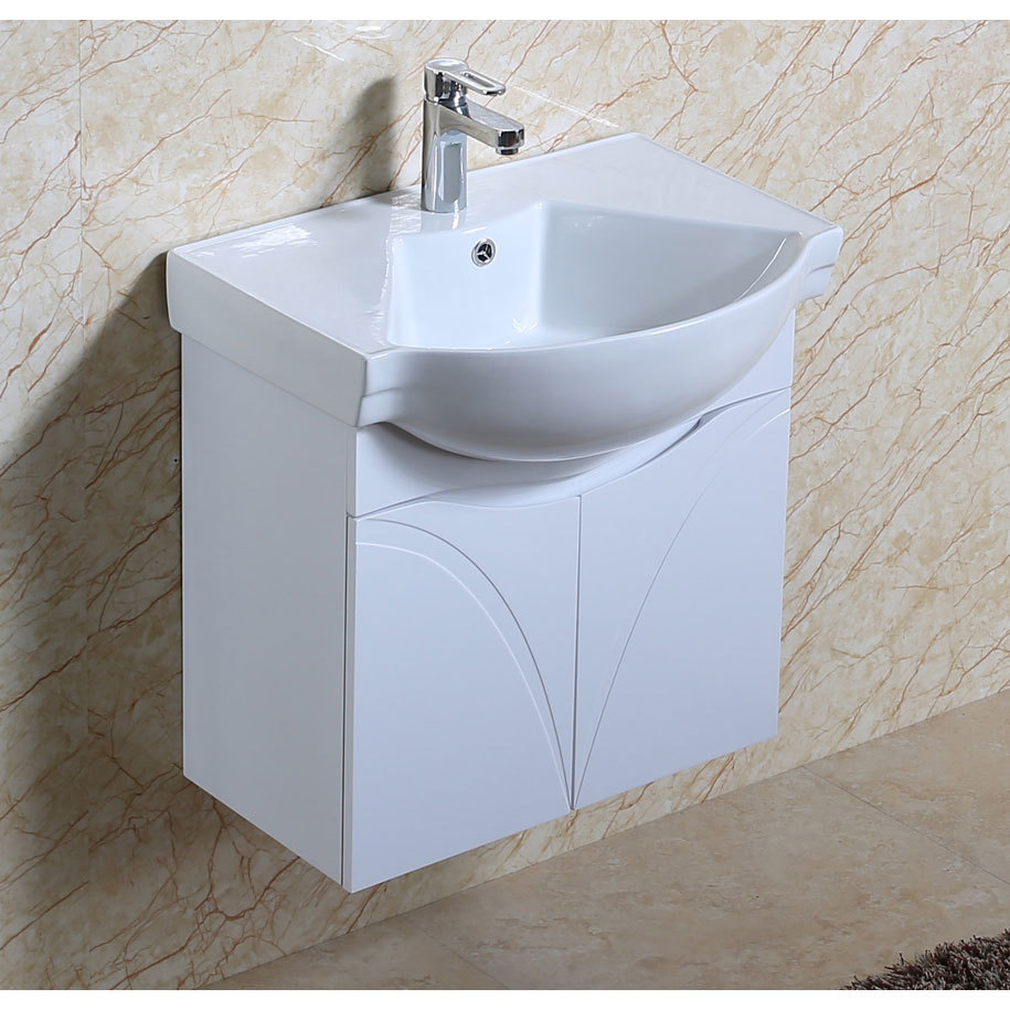 Шкаф за баня с умивалник INTER CERAMIC ЕЙМИ 60 см, бял, PVC