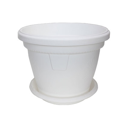 Саксия Гербер ф20 бяло с подл-ка Саксия Гербер ф20 бяло с подл-ка